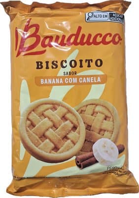 Biscoito sabor banana com canela